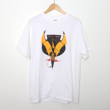 vintage 1990s "DRAGON TRASH" Invincible North Carolina biker Motor Cycle t-shirt -- size large - FREE shipping U.S.A 
