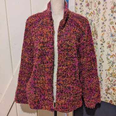 Cute Pink and Orange Multicolor Blazer Jacket Chico's 