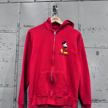 Size small 1980s Mickey Mouse graphic zip up hoodie 