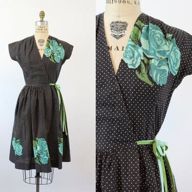 1950s Mode O' Day ROSE WRAP dress small | new spring 