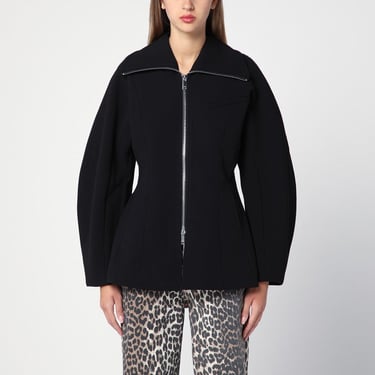 Ganni Black Zip Jacket Women