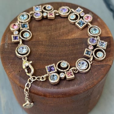 Brighton Halo Aurora Bracelet Pink Blue Purple Reversible Retired Retro Jewelry 