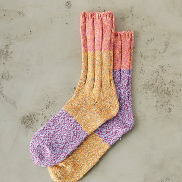 Kapital 56 Yarn Asymmetry GOGH Grandrelle Socks, Pink