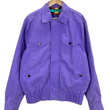 Vintage 90's Wrangler Brushpopper Purple Canvas Western Jacket Women’s Medium