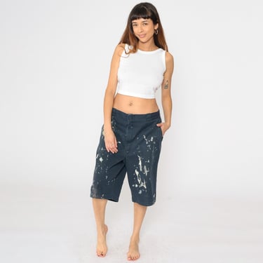 Y2K Denim Shorts Low Waisted Blue Jean Short 00s Jean Shorts