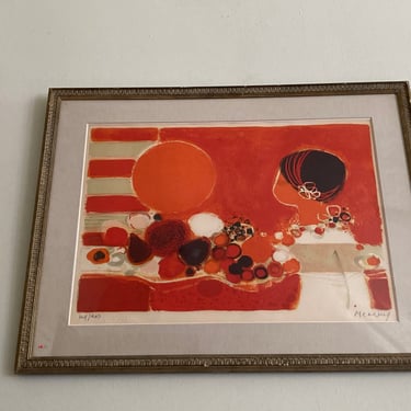 Vintage Frederic Menguy lithograph signed and numbered 