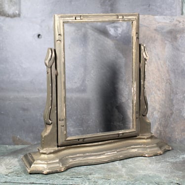 Antique Tabletop Wooden Swivel Frame | Antique Frame for Portrait or Mirror | Antique Tabletop Frame for 4"x6" Images | Bixley Shop 