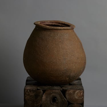 Early 18th Century French Amorphic Stoneware Salt Pot