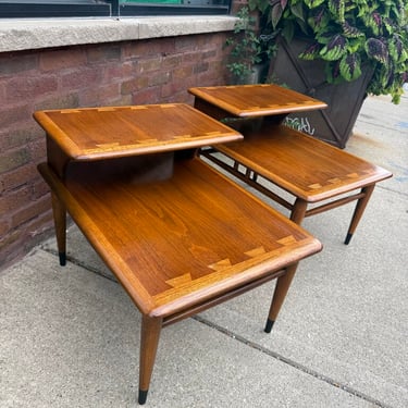 Pair of Lane Two Tier End Tables 28D 21L 21H IN STORE PICKUP ONLY