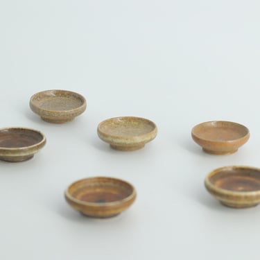 Small Mid-Century Scandinavian Modern Collectible Brown Stoneware Bowls by Gunnar Borg for Höganäs Ceramics, 1960s, Set of 6 