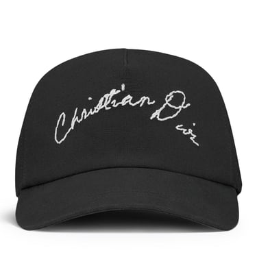 Christian Dior Men Cap With Handwritten Christian Dior Signature