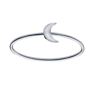 DAINTY CRESCENT MOON STACKING RING