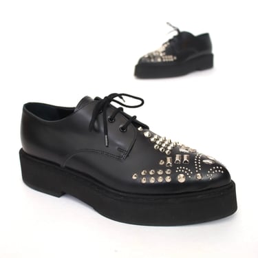 Alexander McQueen Leather Studded Brogues