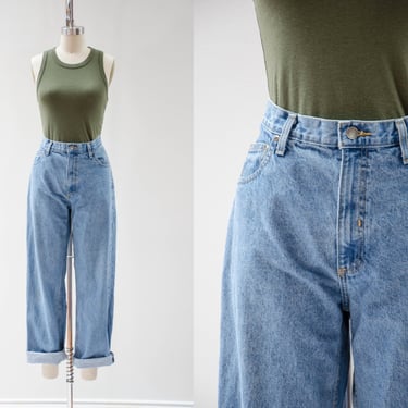 vintage Levi's 501 jeans | 90s vintage mid rise relaxed fit button fly straight leg boyfriend mom jeans 30x32 