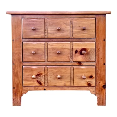 Ethan Allen Pine Country Craftsman Apothecary Style Nightstand 