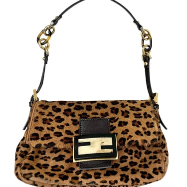 Fendi Cheetah Mama Mini Baguette Bag