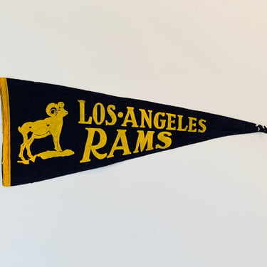 Vintage Rare Los Angeles Rams NFL Football Pennant 