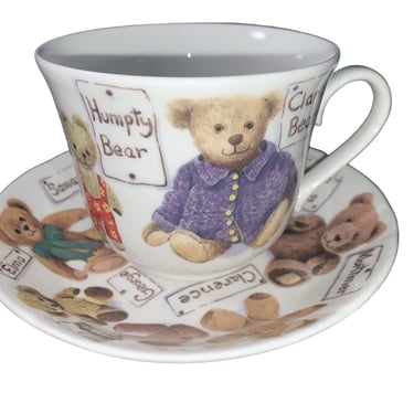 Roy Kirkham LARGE Tea Cup & Saucer 'My Favorite Teddies' 1997 TEDDY Bears England 