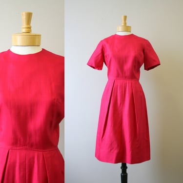 1960s Gainsborg Pink Silk Dress 