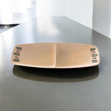 Vintage 1950’s Mid Century Modern Mid Century Metlox Poppy Trail Navajo Divided Serving Dish 