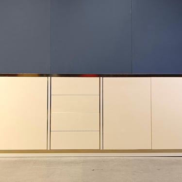 Vintage lacquered credenza, 1980s - hollywood regency credenza - vintage credenza - french credenza - jean claude mahey 