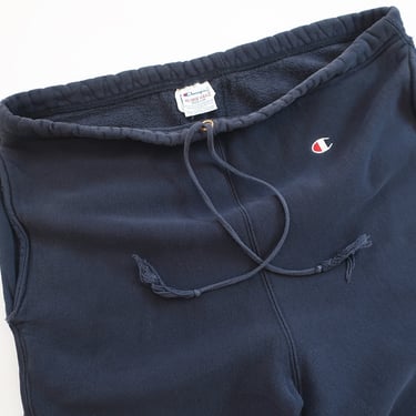 vintage sweat pants / Champion reverse weave / 1990s Champion reverse weave navy sweat pants Medium 