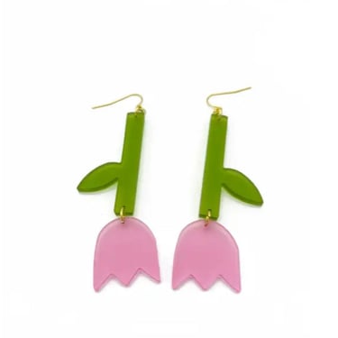 Tulip Earrings - Frost Pink