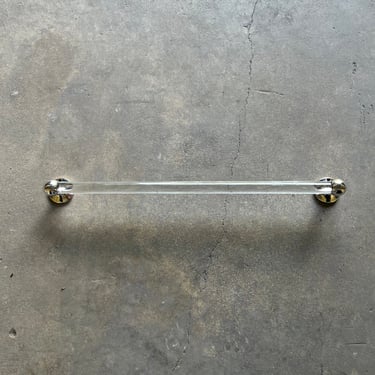 Vintage 1940s Glass Bathroom 26” Towel Bar Hardware Salvage 