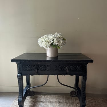 Carved library desk