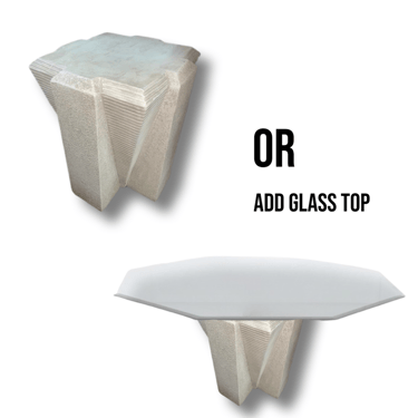 Postmodern Faux Stone Dining Table Base Only (Can Also Add Glass for Additional Cost)
