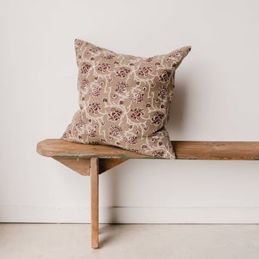 Block Print Pillow Cover | Paros Grey