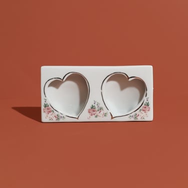 Vintage Small Heart Ceramic Frame, Retro Mini Frame, Vintage Picture Frame 