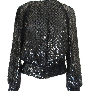 Vintage Julie Duroche Sequin Jacket, Evening Wrap, Size 4 Women 