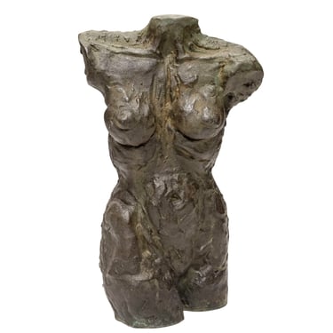 Philip and Kelvin LaVerne Female Torso Sculpture in Bronze ca. 1970 (Signed)