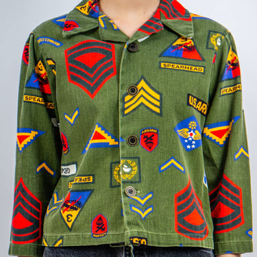 1960's pop art military print shirt