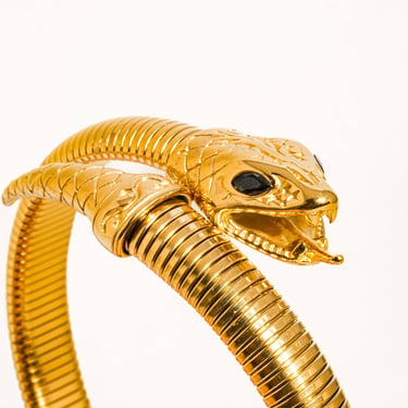 Paix 18K Gold Non-Tarnish Serpent Bangle