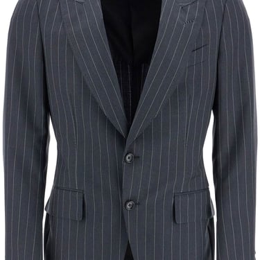 Tom Ford Slim Fit Single-Breasted Jacket Dark Grey Virgin Wool Men