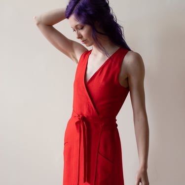 1970s Red Dress | Oscar de la Renta 