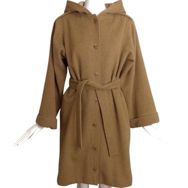 YVES SAINT LAURENT- 1970s Camel Wool Coat, Size-8