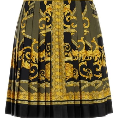 Versace Woman Printed Silk Skirt