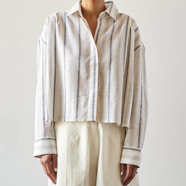 Cordera Striped Checkered Shirt, Indigo