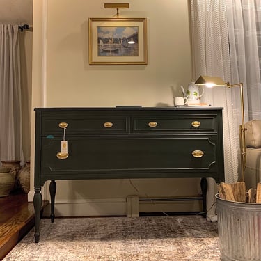 SOLD Antique Buffet (Emerald Green) 