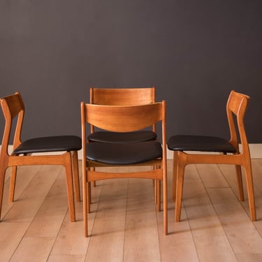 Danish Modern Set of Four Farso Stolefabrik Teak Dining Chairs by P.E. Jørgensen 