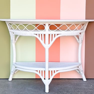 Wicker Chic Demilune