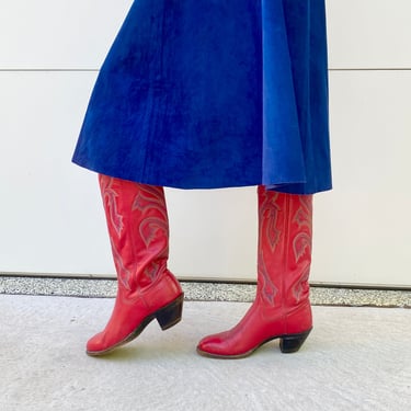 Red Hot and Blue Cowboy Boots