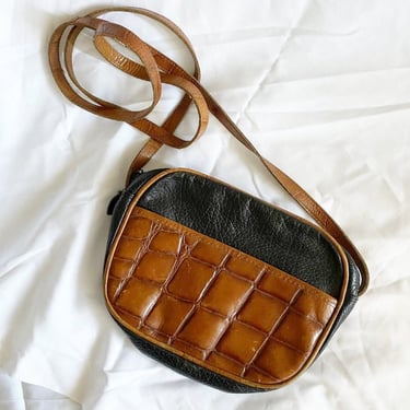 Vintage 90's Leather Purse, Minimal Style 