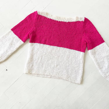 1980s Knit Colorblock Sweater 