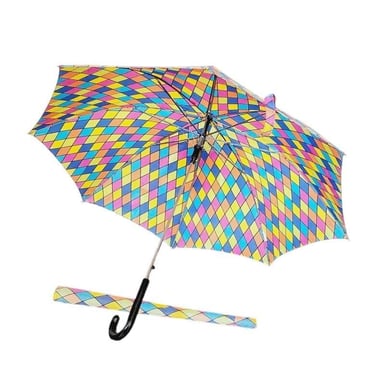 60s Umbrella Harlequin Print Nylon by Liberty USA 