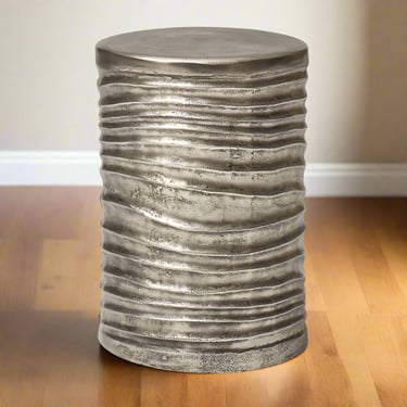 Urbia Tara Stool End Table Accent Table - Vintage Silver FFE258-174