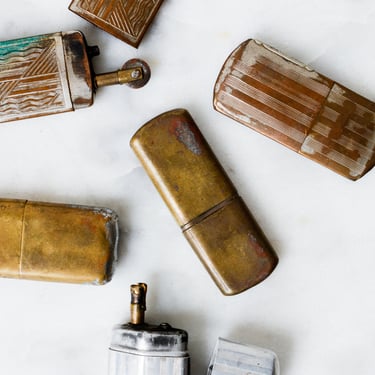 Collection of Silver &amp; Brass Lighters